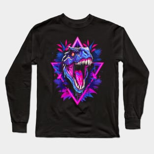 Synthwave Raptor Long Sleeve T-Shirt